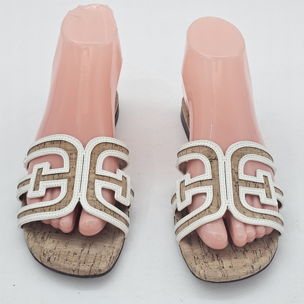 Sam Edelman Bay Cork Double E Logo Slide Sandals – Size 6.5 - Picture 2 of 9